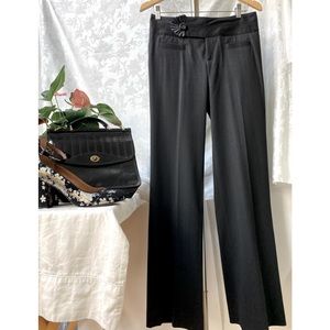 Gorgeous black w/blue pinstripe wool pants. Anthropologie Size 6 Perfect cond.